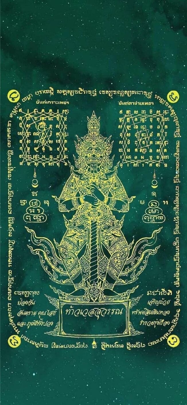 ท้าวเวสสุวรรณ สีประจำวันเกิด วันอังคาร