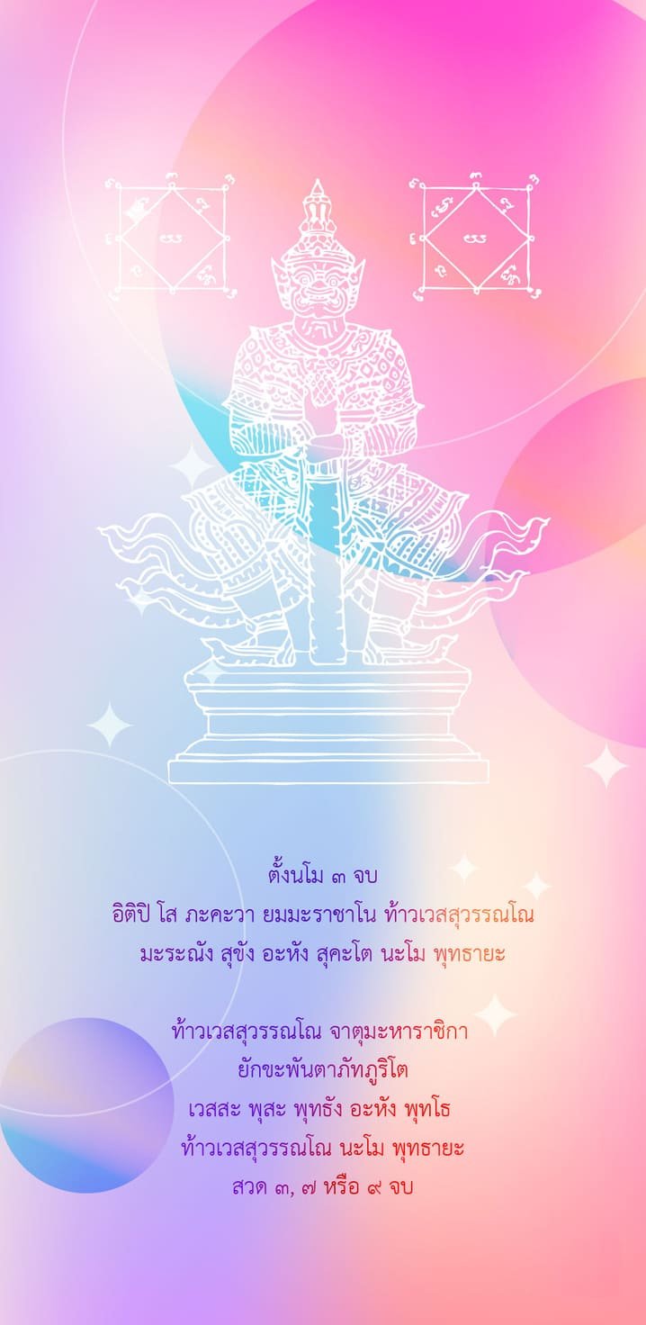 วอลเปเปอร์เสริมดวง ท้าวเวสสุวรรณ แบบที่ 6