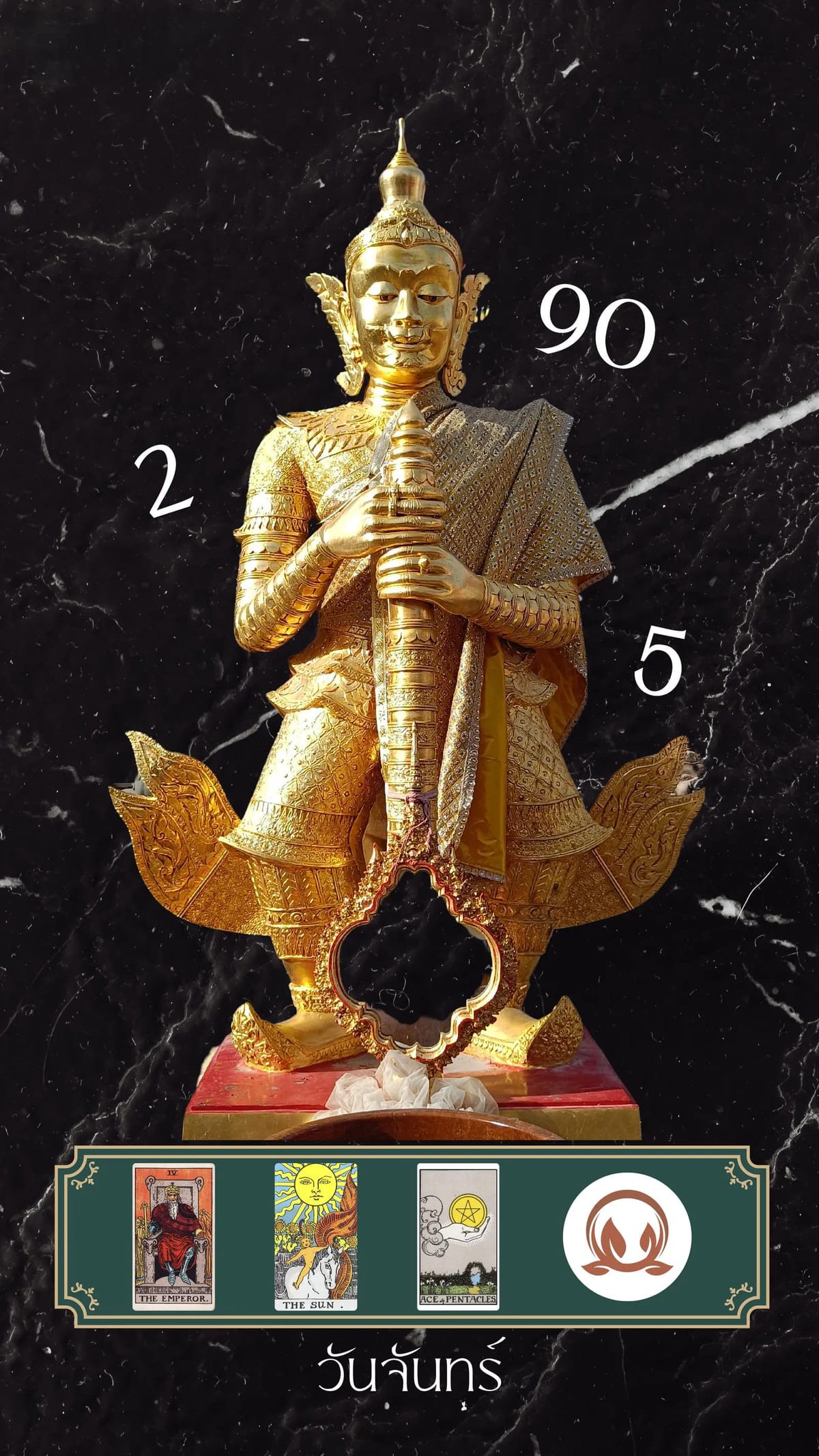 ท้าวเวสสุวรรณประจำวันเกิดวันเสาร์ (สีดำ)