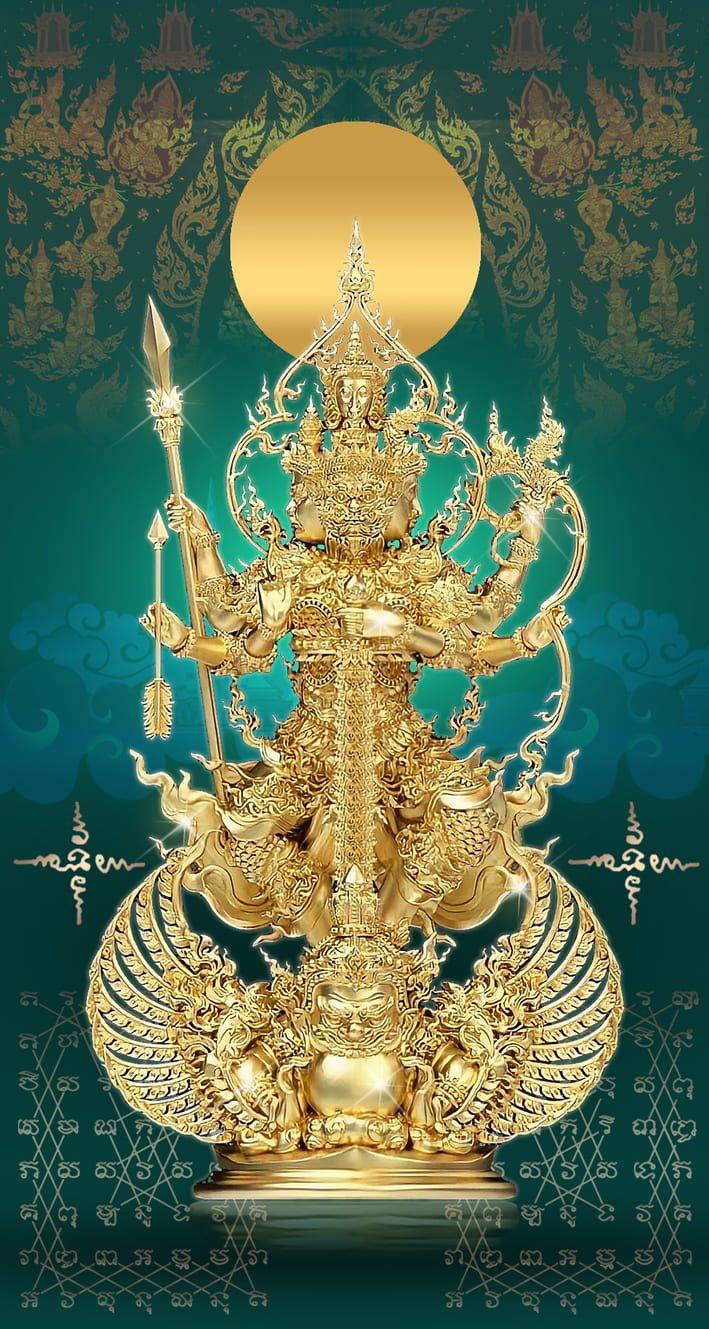 ท้าวเวสสุวรรณประจำวันเกิด วันพุธ (สีเขียว)