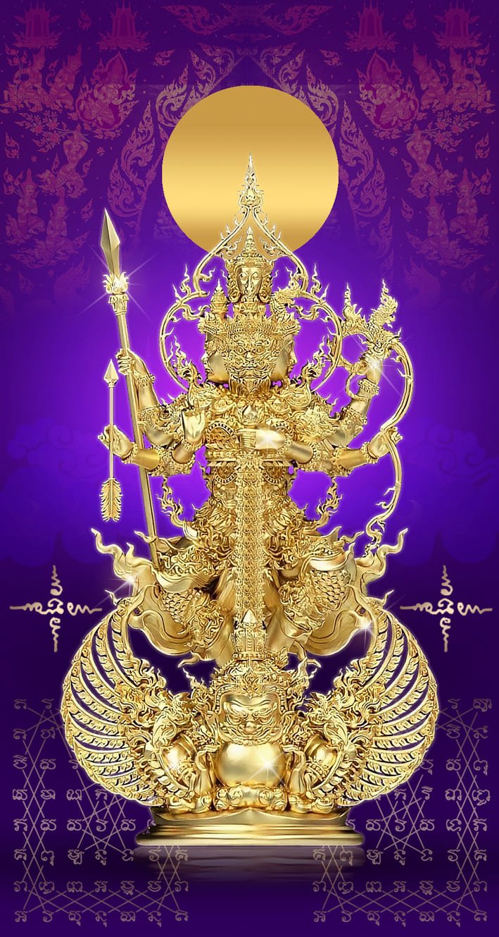 ท้าวเวสสุวรรณประจำวันเกิด วันเสาร์ (สีม่วง)