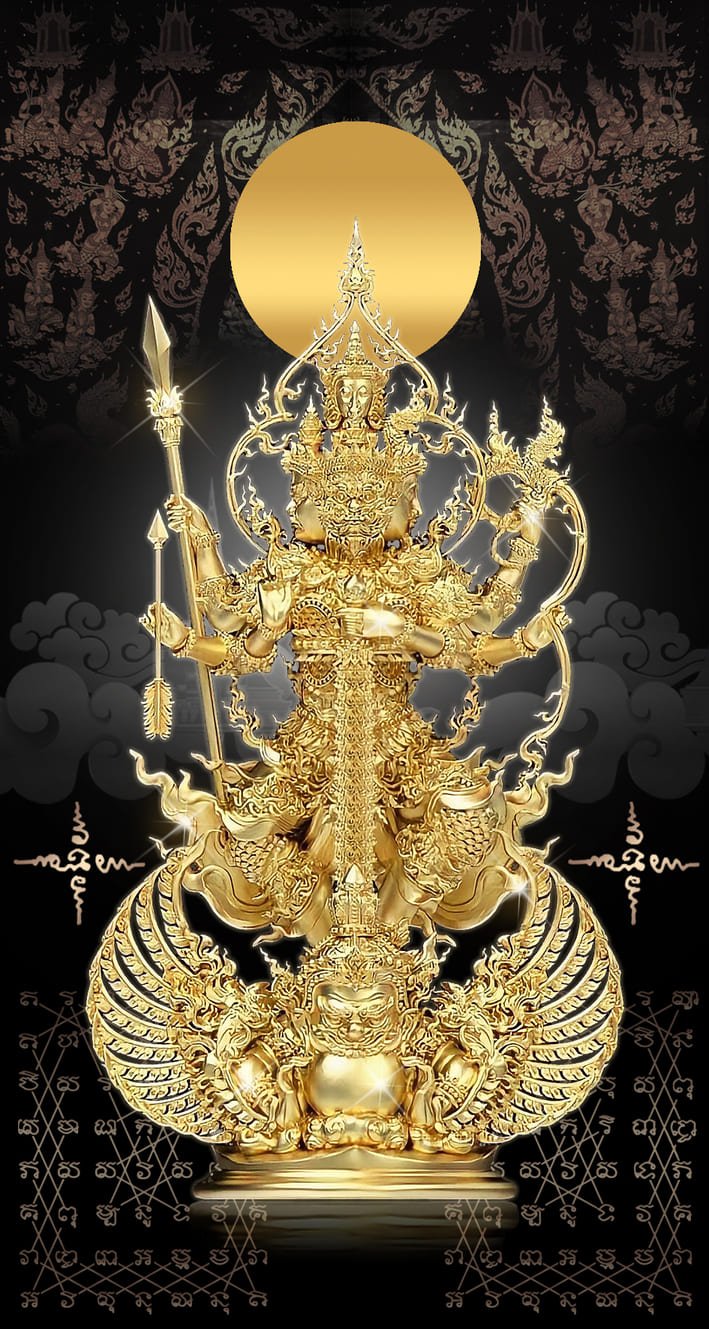 ท้าวเวสสุวรรณประจำวันเกิด วันพุธกลางคืนราหูสีดำ (สีดำ)